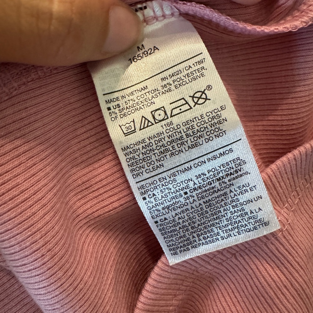 NWT Pink Square Neck Tee - Picture 6 of 7